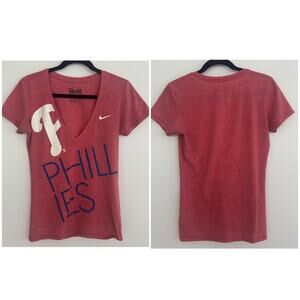 Nike Philadelphia Phillies MLB Vneck Dri-Fit Tee